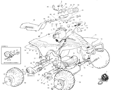 Part Location Diagram of 74590-2219 Power Wheels Mud Set